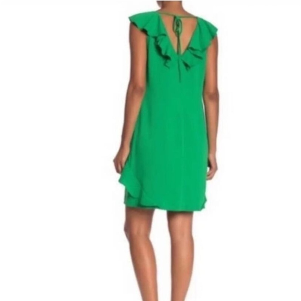 Trina Turk Sweetheart Ruffle Shift Dress Green Size Small - Picture 2 of 6